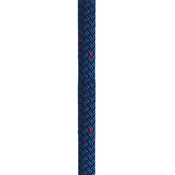 New England Ropes C5053-20-00015 0.62 Po x 15 Pi Ligne de Quai Double Tresse en Nylon - Bleu avec Traceur