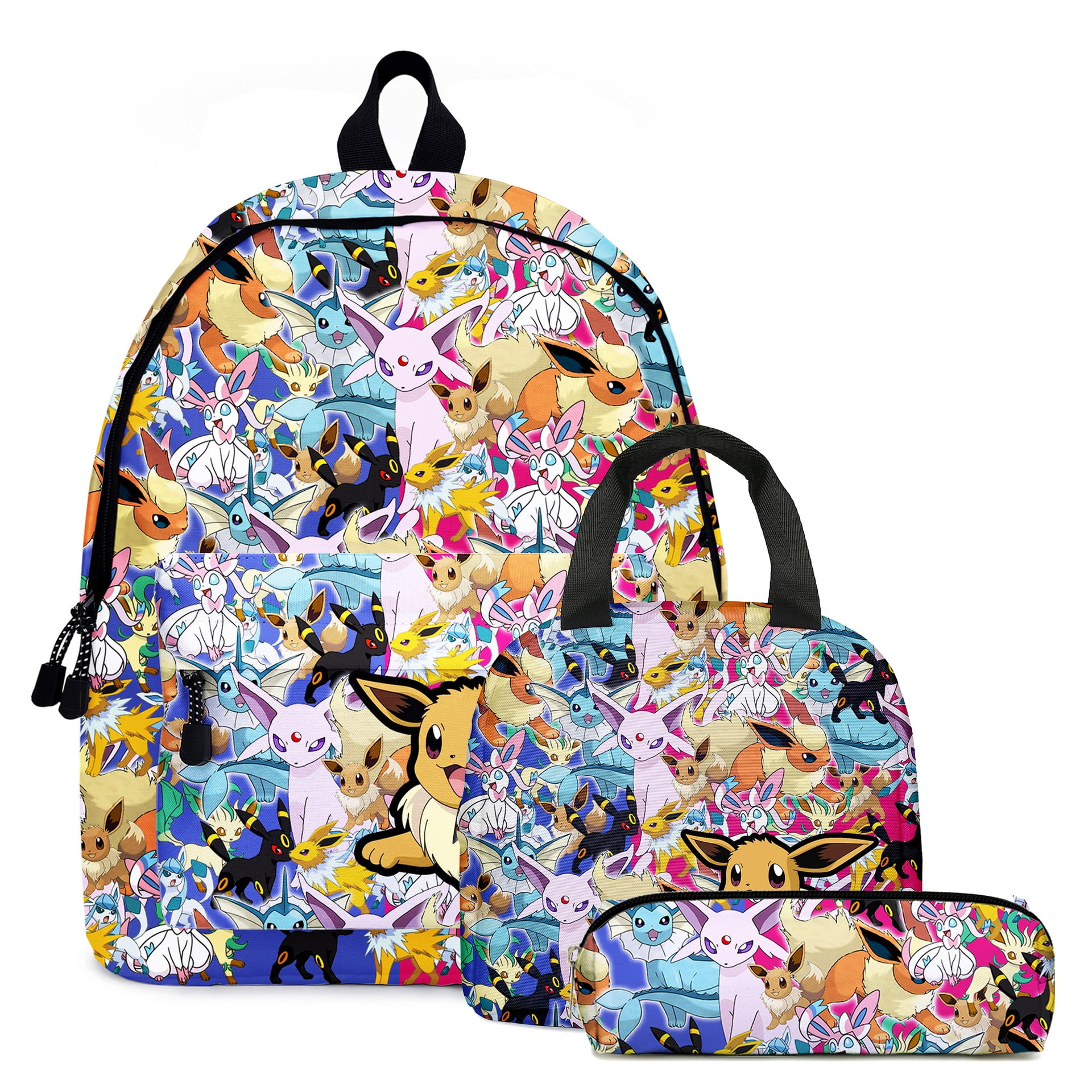 Kids Pokemon Pikachu Insulated Lunch Bag School Snack Picnic Box Travel Hand Bag 