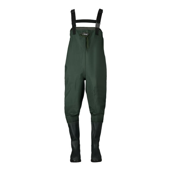 Frogg Toggs Men's Cascades 2-Ply Bootfoot Poly/Rubber Felt Chest Wader | Green | Size 11