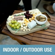 CleverMade Tamarack Outdoor Wood Folding Table, Cinnamon