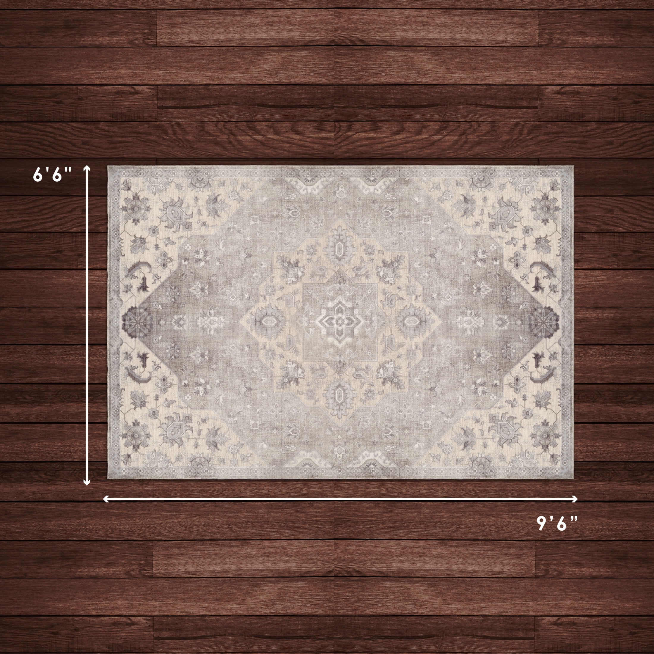 CHI Monroe Cream/Beige 6'6" x 9'6" Area Rug