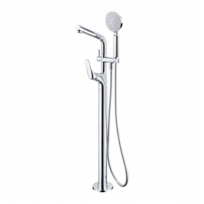 Floor Mounted Tub Filler Plus Mixer With Additional Hand Held