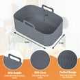 thumbnail image 6 of SEARCHI Air Fryer Silicone Pot, Reusable Silicone Pot for Ninjas Dual Air Fryer Liners Double Air Fryer Silicone Air Fryer Basket Air Fryer Rack Rectangle Accessories for Oven Microwave, 6 of 7