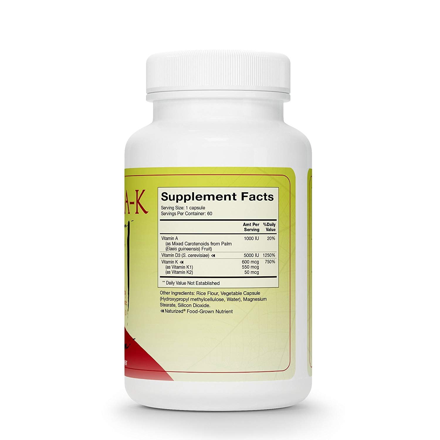 Natura Health Products Vitamin D-A-K, 60 Capsules