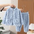 thumbnail image 6 of Godderr Kids Toddler Girls Boys 2pcs Winter Fleece Pajamas Pj Set Warm Winter Fall Newborn Sleepwear Soft Tops Pants Set Baby Loungewear Set for 12M-8Y, 6 of 7