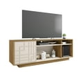 thumbnail image 2 of Techni Mobili Contemporary TV Stand for TV’s up to 70” with Patterned Storage Cabinet and Open Shelving, Oak RTA-945TV-OAK, 2 of 13