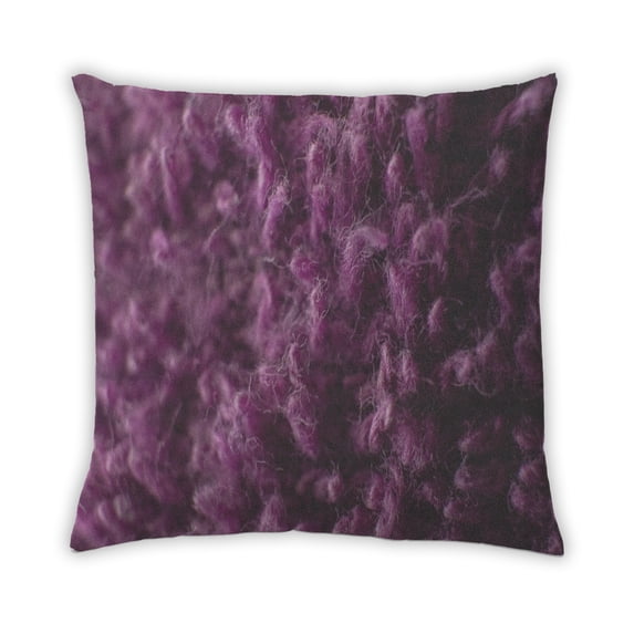 Ahgly Company Color Focus Purple Outdoor Throw Pillow, 18 inch by 18 inch