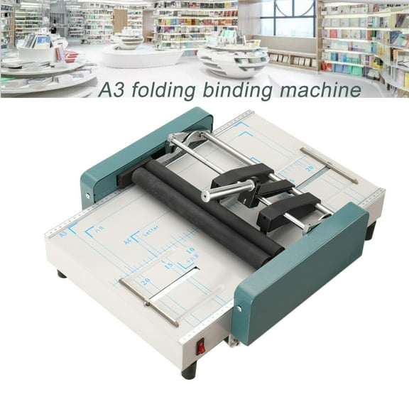 TABODD Manual Paper Booklet Binding Folding Machine A3 Booklet Making Binding Machine 110V 60W