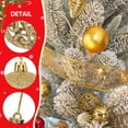 thumbnail image 3 of 100 bolas de Navidad doradas, bolas de Navidad de plástico, adornos para árboles de Navidad, adornos para árboles de Navidad en casa y al aire libre, tamaño 3 cm, 4 cm, 6 cm, 3 of 5