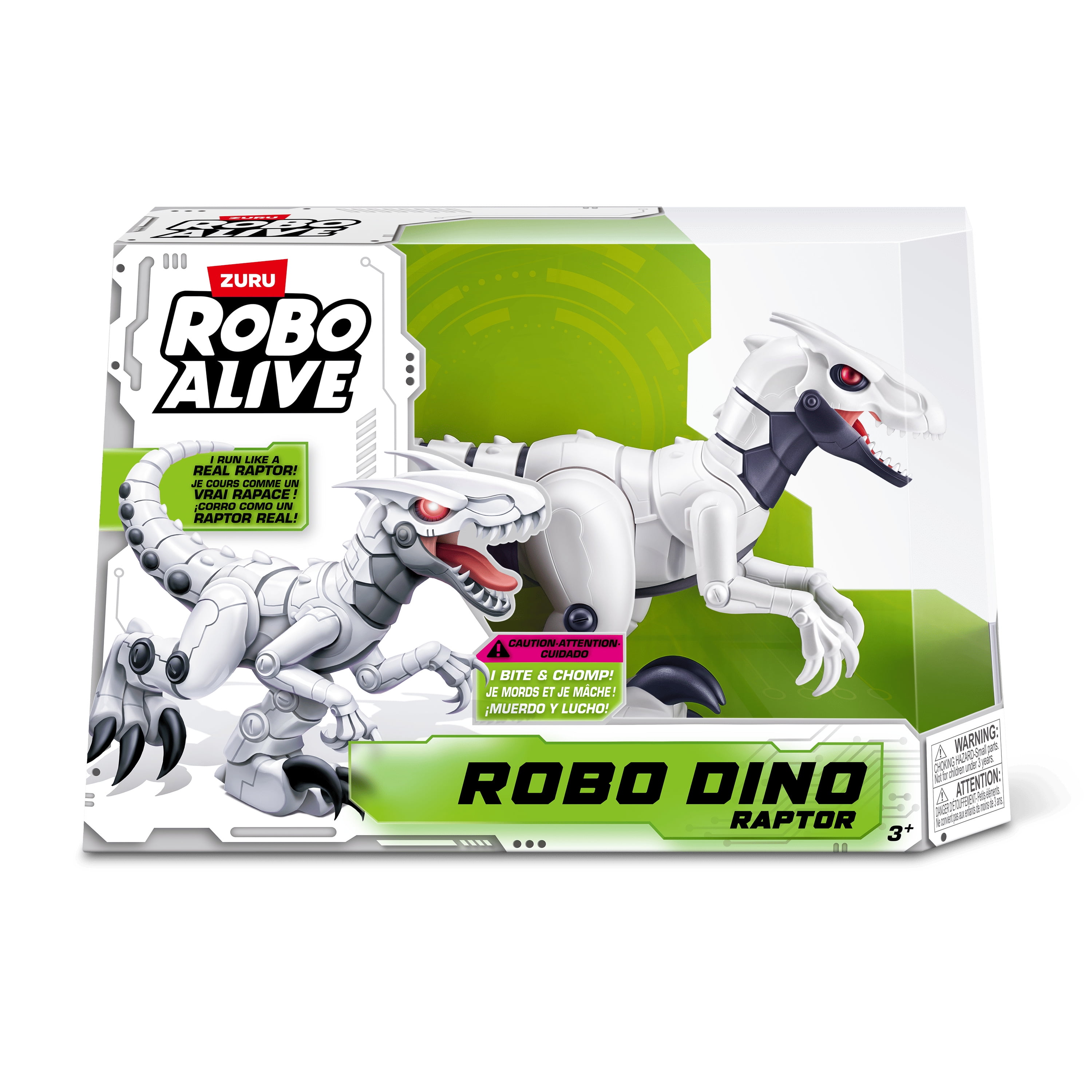 Robo Alive Robo Dino Raptor Robotic Toy by ZURU, Electronic Dinosaur Toy for Boys, Robo Alive Robo Dino Raptor by ZURU