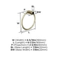 thumbnail image 6 of Amerock Monument Golden Champagne Closed Towel Ring, 6 of 8