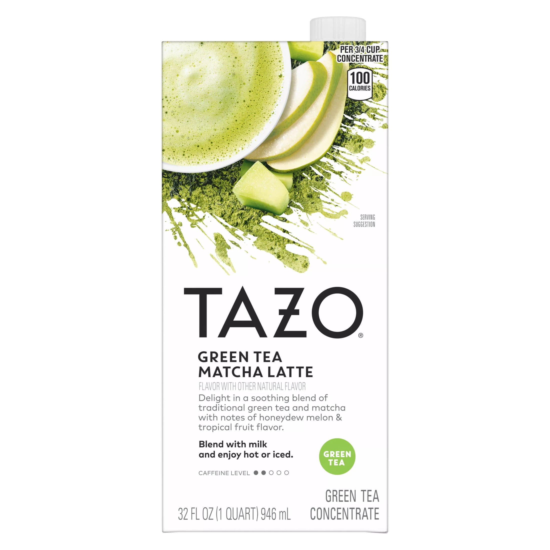 TAZO, Green Tea Matcha Latte Concentrate, 32oz, with Honeydew