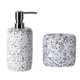 thumbnail image 5 of Better Homes & Gardens Terrazzo Textured Resin Toothbrush Holder in Greys, 5 of 6