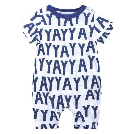 

zuwimk Rompers For Girls Baby Girl Ruffle Sleeve Onesies Quality Cotton Clothes Blue