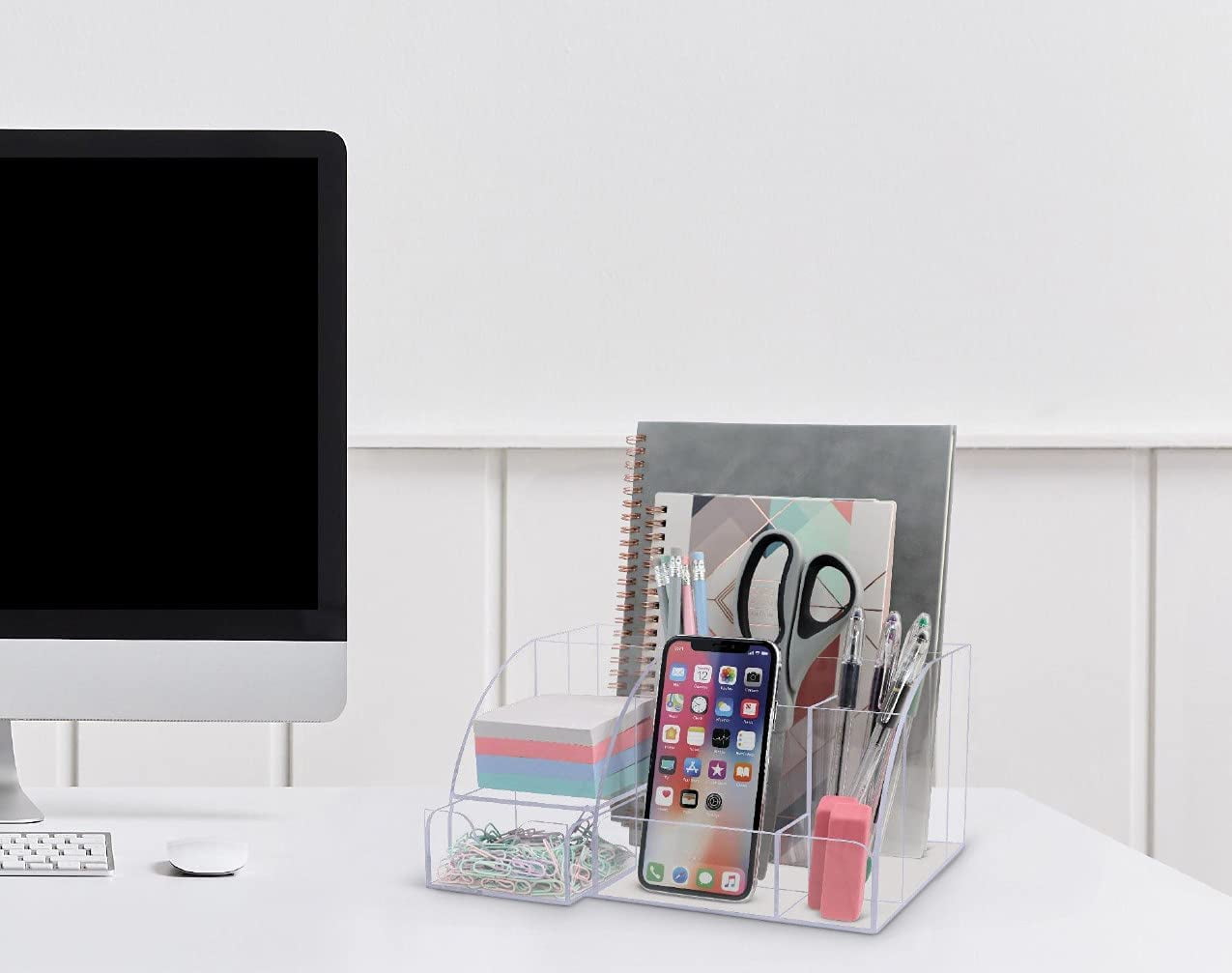Clear Acrylic Desk Organizer For Home Office Supplies Accessories