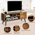 thumbnail image 5 of Modern Wood TV Console Stand with Storage up to 55 inch for Living Room, Bedroom (Brown), 5 of 10