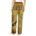 thumbnail image 3 of Haiem Coffee Vintage Women's Pajama Pants Ultra Lightweight Pjs Bottoms Sleepwear Bottom Pants With Pocket Drawstring-X-Large, 3 of 9