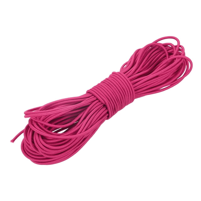 Cuerda elástica Uxcell, (3/32" x 67 pies, rojo vino) cuerda de poliéster resistente para proyectos de bricolaje, correa de kayak, sujeción de lona, atado de toldo, navegación y camping.