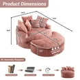 thumbnail image 2 of Rophefx 54.3" Chaise Lounge Indoor,Boneless Cloud Couch Sofa with Deep Seat,Lounge Chair with Ottoman for Living Room,No Assembly,Red, 2 of 9