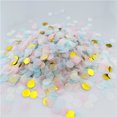 thumbnail image 1 of Trozos de papel redondos de 1 cm para decoración de mesas de bodas, globos, bolas de ondas, relleno de confeti, 50 g, 1 of 6