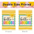 thumbnail image 6 of Hello Summer Garden Flag 28x40 Double Sided for Outside, Popsicle Sun Striped Beach Seasonal Holiday Large Garden Flag Outdoor Decoration 17-28, 6 of 6