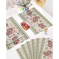 thumbnail image 5 of Easter Placemats Set of 6, Bunny Tulips Egg Flowers Placemat for Dining Table Decorations, Vintage Plant Leaf Place Mats, Spring Table Mats for Kitchen Dinner Seasonal Holiday Party Decor, 5 of 6