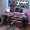 thumbnail image 6 of 59-Inch Home Office Desks,Executive Computer Desk Workstation,Modern Simple Style Wooden Large Study Writing Office Table,Suitable for Office Study Living Room(Brown), 6 of 7