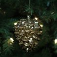 thumbnail image 2 of Northlight 6" Gold and Brown Glittered Pine Cone Glass Christmas Ornament, 2 of 3