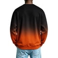 thumbnail image 4 of Mens Fashion Gradient Sweatshirt Casual Loose Long Sleeve Crewneck Pullover Tops Orange M-4XL, 4 of 5