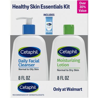 Cetaphil Healthy Skin Essentials Kit, Daily Facial Cleanser & Moisturizing Lotion