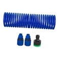 thumbnail image 4 of Manguera de jardín en espiral, manguera de agua para césped portátil para exteriores con conector rápido flexible para grifos, patios, camiones, Azul, 4 of 8
