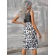 thumbnail image 4 of Vestido sin mangas con estampado de leopardo y cuello redondo a la moda informal Primavera/Verano para mujer, 4 of 5