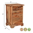 thumbnail image 5 of Taran Designs Darcy 3-drawer Live Edge Solid Wood Filing Cabinet in Brown, 5 of 12