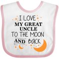 thumbnail image 3 of Inktastic I Love My Great Uncle to the Moon and Back Boys or Girls Baby Bib, 3 of 4
