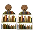 thumbnail image 2 of Fiaya Women Classic Books Shelves Drop Dangle Earrings, Bookcase Studs for Women, Creative Librarian Teacher Graduation Jewelry (A), 2 of 6