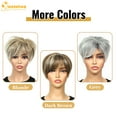 thumbnail image 3 of QUEENTAS Hair Topper for Women with Thinning Hair Pieces 6.5"*6"Large Coverage 360°3D Synthetic Short Wiglets with 5 Clips(Blonde Mixed Brown), 3 of 9