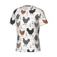 thumbnail image 3 of Rocae Retro Rooster for Men's Moisture-Wicking Crew Tee - T-Shirt for Sports, Outdoor Activities, and Casual Wear3X-Large, 3 of 9