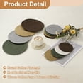 thumbnail image 3 of 4 Pcs Round Braided Placemats, 7.1" Woven Placemats Kitchen Table Place Mats for Farmhouse Decor(Khaki), 3 of 7