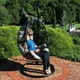 thumbnail image 5 of Sunnydaze Jackson Resin Wicker Egg Hanging Chair with Cushions and Stand, Gray, 5 of 9