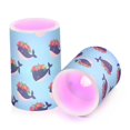 thumbnail image 2 of Whales Pattern Flameless LED Candle Set with Remote, Battery Operated Color Changing Pillar Candles, Set of 2, 2 of 7