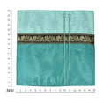 thumbnail image 5 of Teal Green Elephant Parade Silk Throw Pillow Cushion Cover Set, 5 of 6
