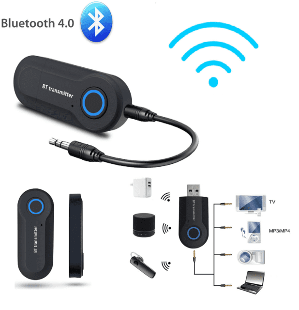 Bluetooth Music Sender Computer Audio Transmitter TV Audio to Headset Speaker 