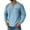 Light Blue, variant on Posijego Men's Pocket Shirts Crew Neck Button T-Shirts Spring Trendy Long Sleeve Loose Casual Shirts for Men