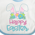 thumbnail image 4 of Inktastic Happy Easter with Bunny Ears and Flowers Boys or Girls Baby Bib, 4 of 4