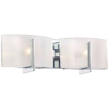 

Minka Lavery Clarte 17 3/4 Wide Chrome and Iris Glass 2-Light Bath Light