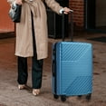 thumbnail image 6 of Yougu Hardshell Luggage Sets 3 Piece double spinner 8 wheels Suitcase with TSA Lock Lightweight 20''24''28'' BlueBlue, 6 of 12