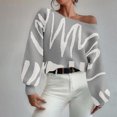 thumbnail image 2 of Oversized Sweaters for Women Cozy Fall Winter Crew Neck Lantern Long Sleeve Ladies Pullover Sweater Tops, 2 of 9