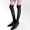 thumbnail image 4 of Gothic Lace Over Knee Socks Acrylic Fabric Stocking Thigh High Socks For Costume Parties Dance Event And Everyday brown, 4 of 5