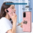 thumbnail image 4 of Allytech for Samsung Galaxy S20 Wallet Case with Card Holder Ring Kickstand Dual Layer Leather Credit Card Slots Protective Shockproof Cover Designed for Samsung Galaxy S20, Pink, 4 of 8