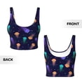 thumbnail image 5 of Picia Sea Jellyfish Sports Bra for Women,Padded Strappy Sports Bras Medium Support Yoga Bra with Removable Cups,Running Yoga Bra-Small, 5 of 9